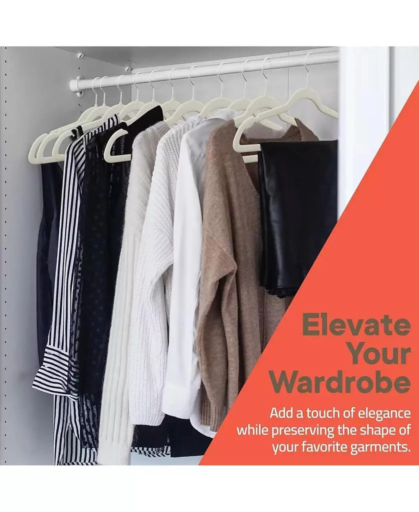Lifemaster Hangers with 360° Swivel Hooks, Non-Slip Design, Holds 11 lbs, Space-Saving for Neat, Crease-Free Closet Organization, Pack of 150 8