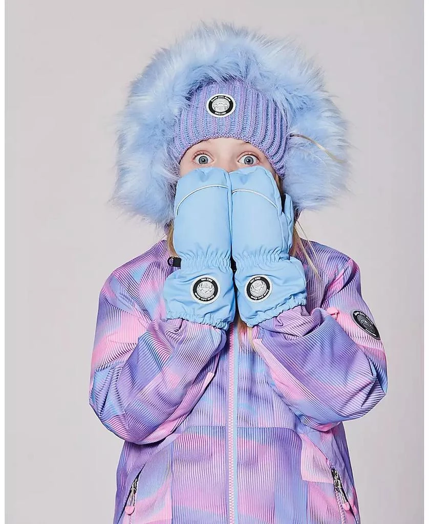 Deux par Deux Girl Winter Mittens Play Light Blue - Child 2
