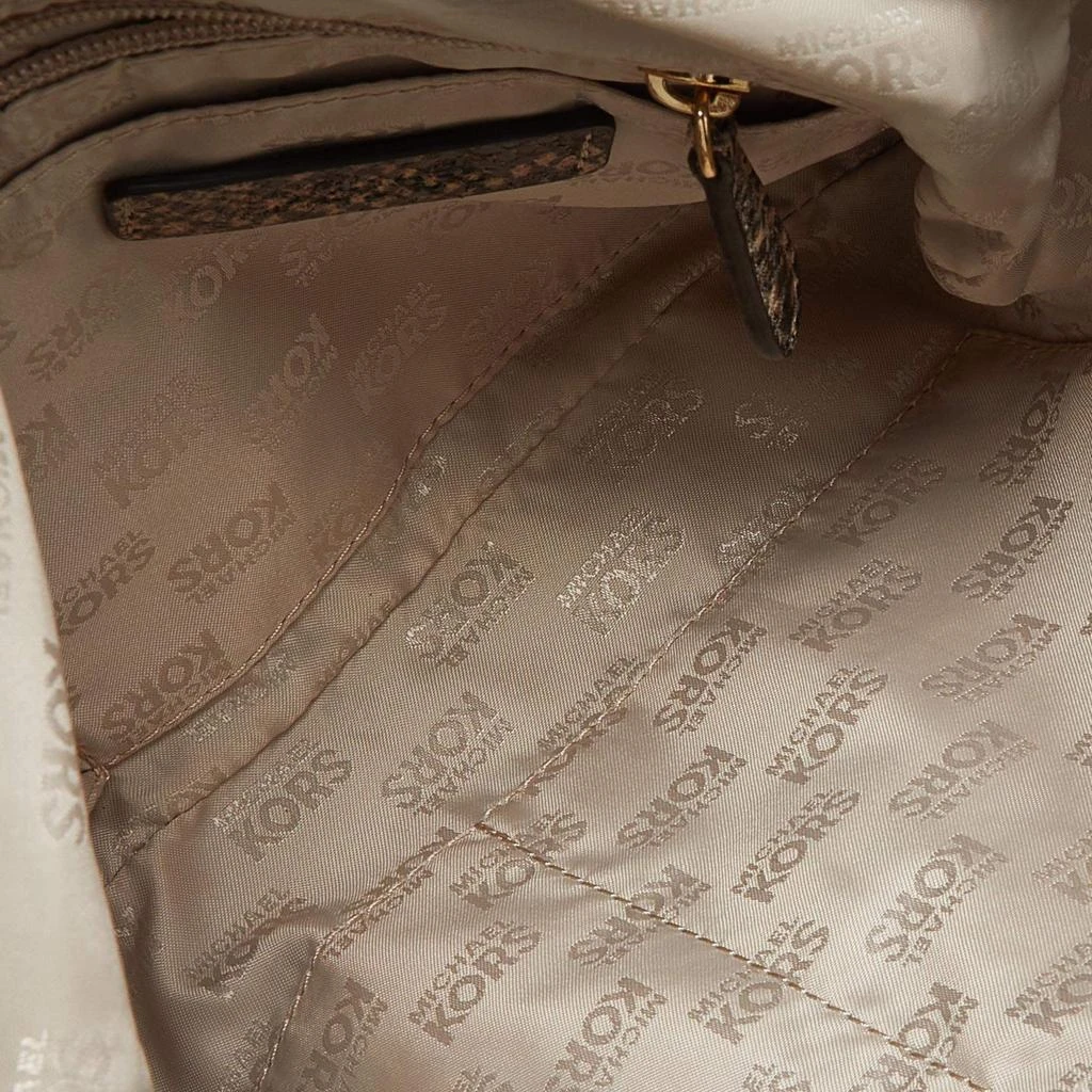 Michael Kors MICHAEL Michael Kors Beige Python Effect Leather Oversized Sloan Chain Clutch 7
