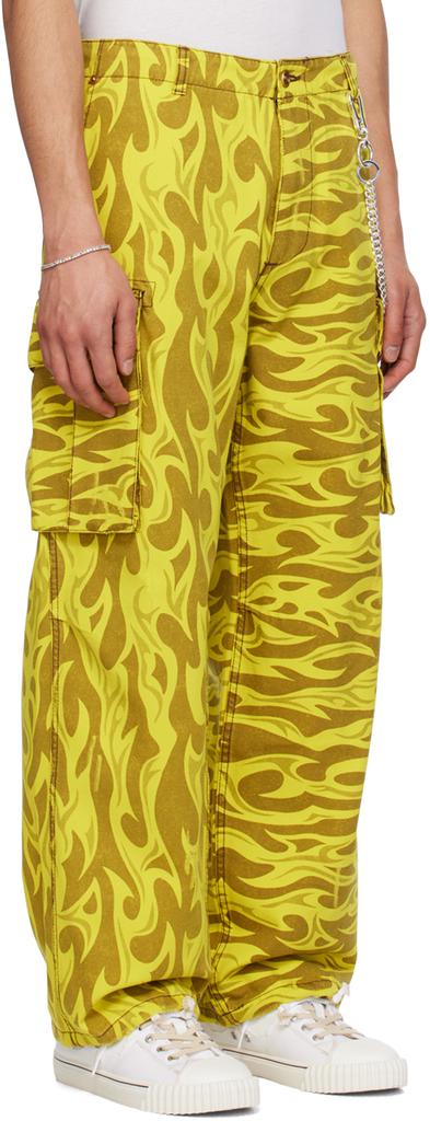 ERL Yellow Printed Cargo Pants