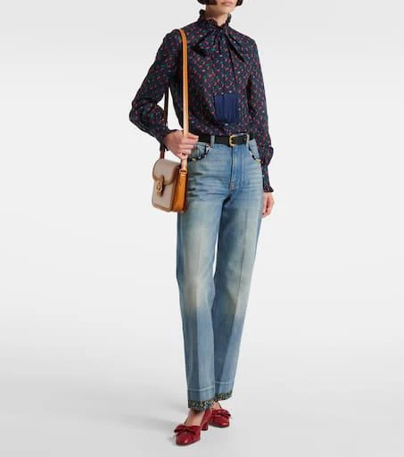 Valentino Cherryfic bow-detail cotton muslin blouse 2