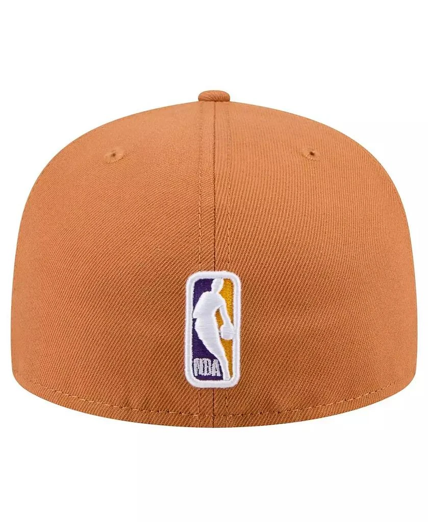 New Era Men's Tan Los Angeles Lakers Color Pack 59FIFTY Fitted Hat 2