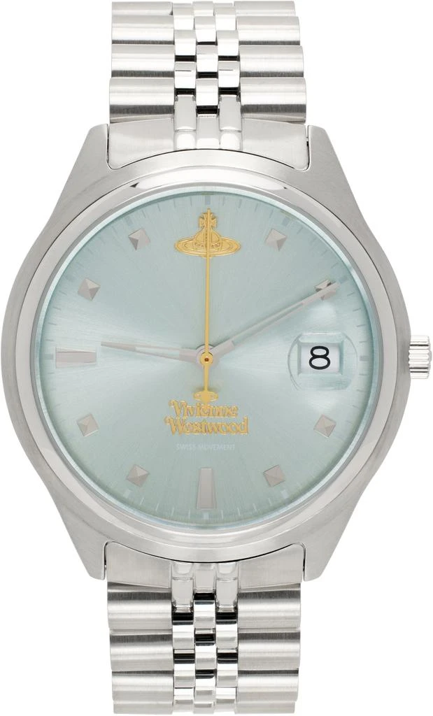 Vivienne Westwood Silver & Blue Camberwell Watch 1