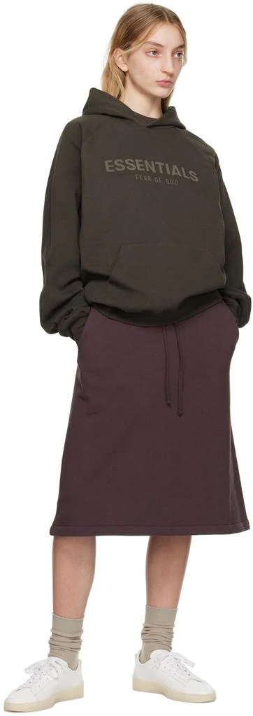 Essentials Purple Drawstring Midi Skirt 4