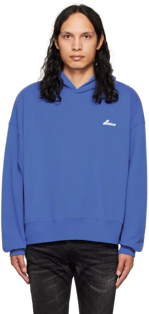 We11done Blue Lettering Symbol Hoodie 1