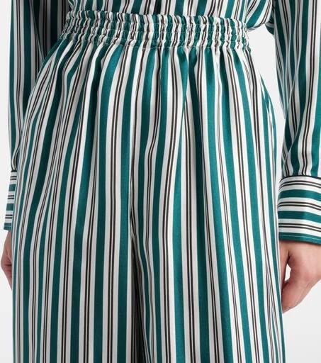 Max Mara Ladino striped wide-leg silk twill pants 4