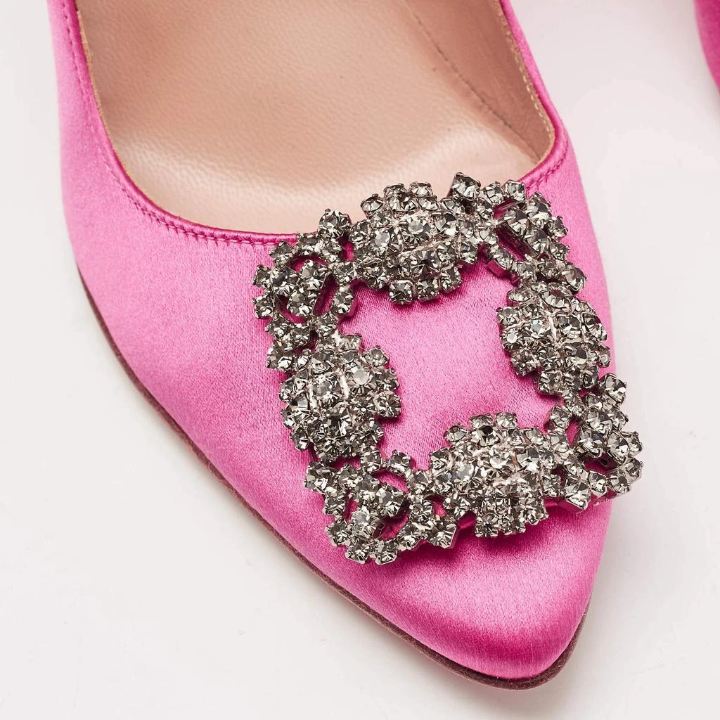 Manolo Blahnik Manolo Blahnik Pink Satin Hangisi Pumps Size 35.5 7