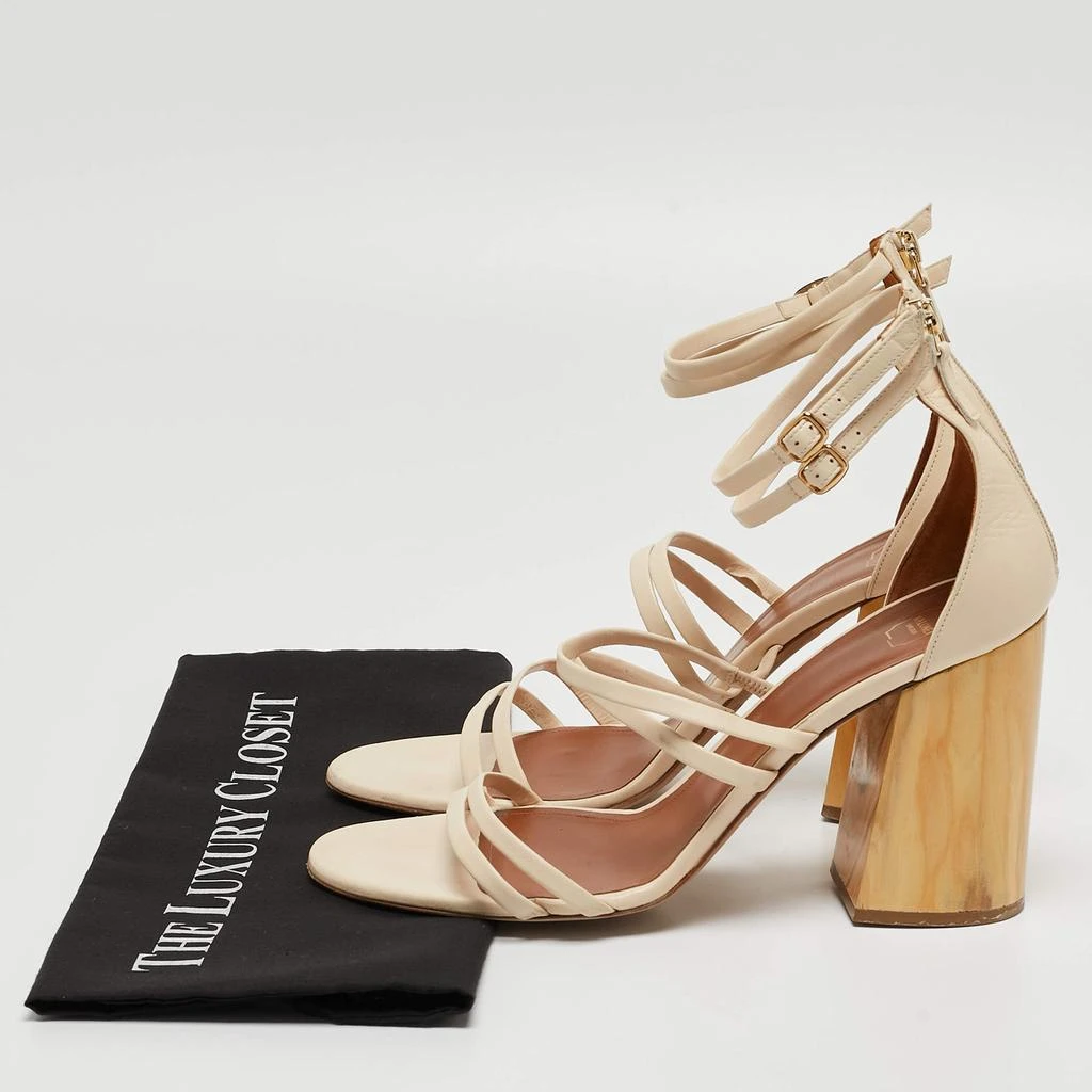 Malone Souliers Malone Souliers Cream Leather Ankle Strap Sandals Size 41 9
