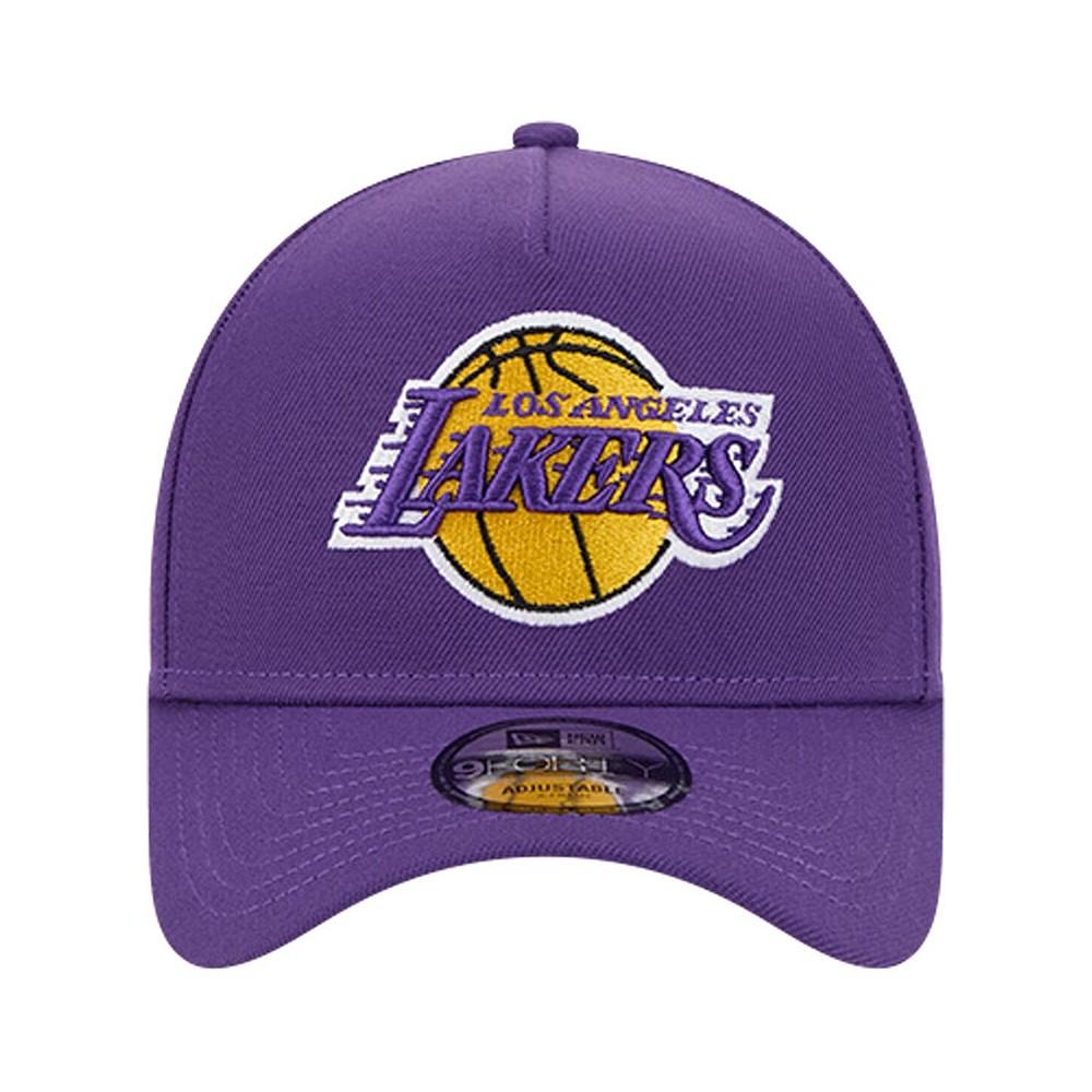 New Era Men's Purple Los Angeles Lakers A-Frame 9FORTY Adjustable Hat