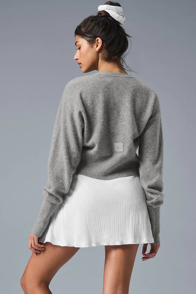 Alo Cashmere Jet Set Cardigan - Dove Grey Heather 2