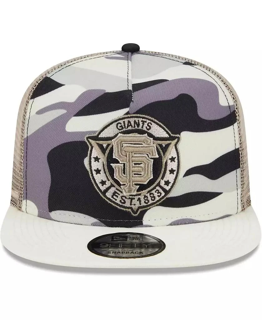 New Era Men's White San Francisco Giants Chrome Camo A-Frame 9FIFTY Trucker Snapback Hat 2