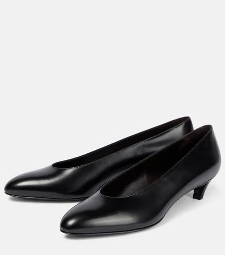 The Row Almond leather pumps 5