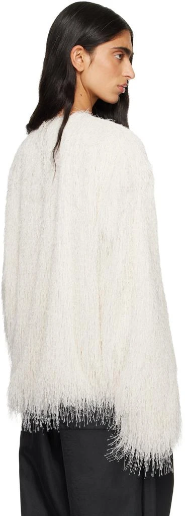 Dries Van Noten Off-White Fringed Cocoon Sweater 3