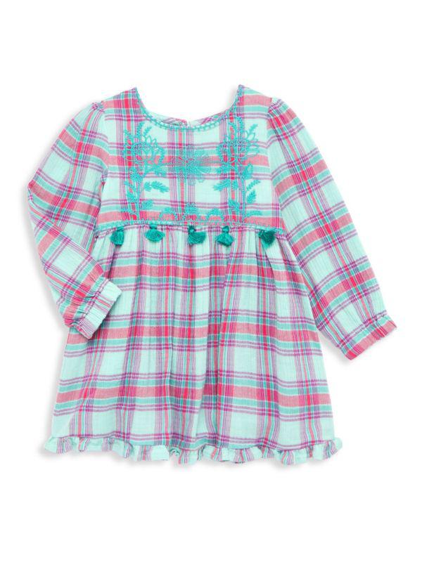 PEEK Little Girl's & Girl's Tassel Plaid Dress