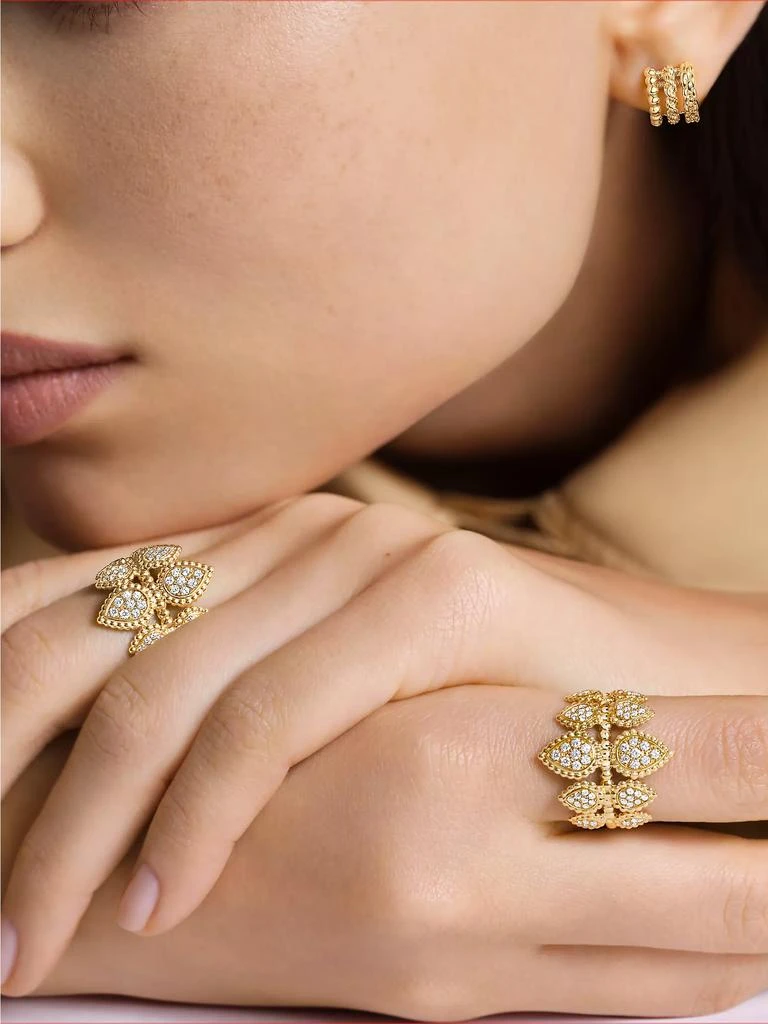 Boucheron Serpent Bohème 18K Yellow Gold & 0.13 TCW Diamond Mismatched Earrings 2