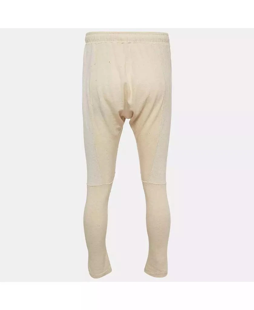 Pre-Owned Balmain Men's Cream Cotton Paneled Knit Jogger Pants 2