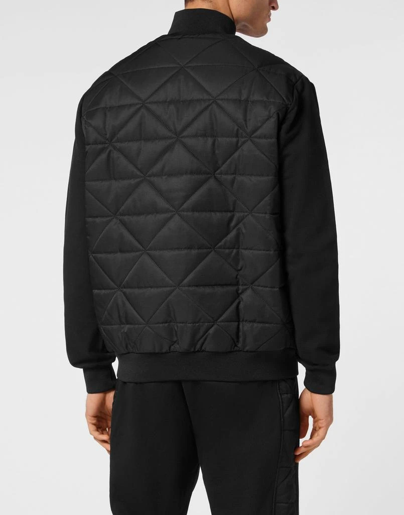 Philipp Plein Fleece and Nylon Padded Jacket 4