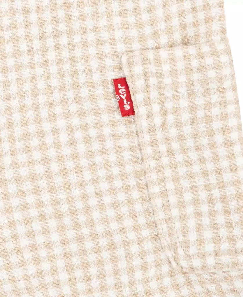 Levi
s Baby Boys Gingham Shortall and T-shirt Set 6