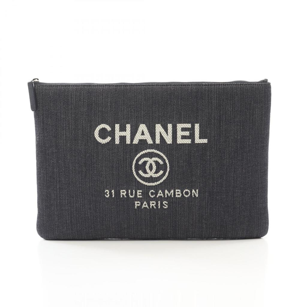 Chanel Denim Deauville Clutch Bag