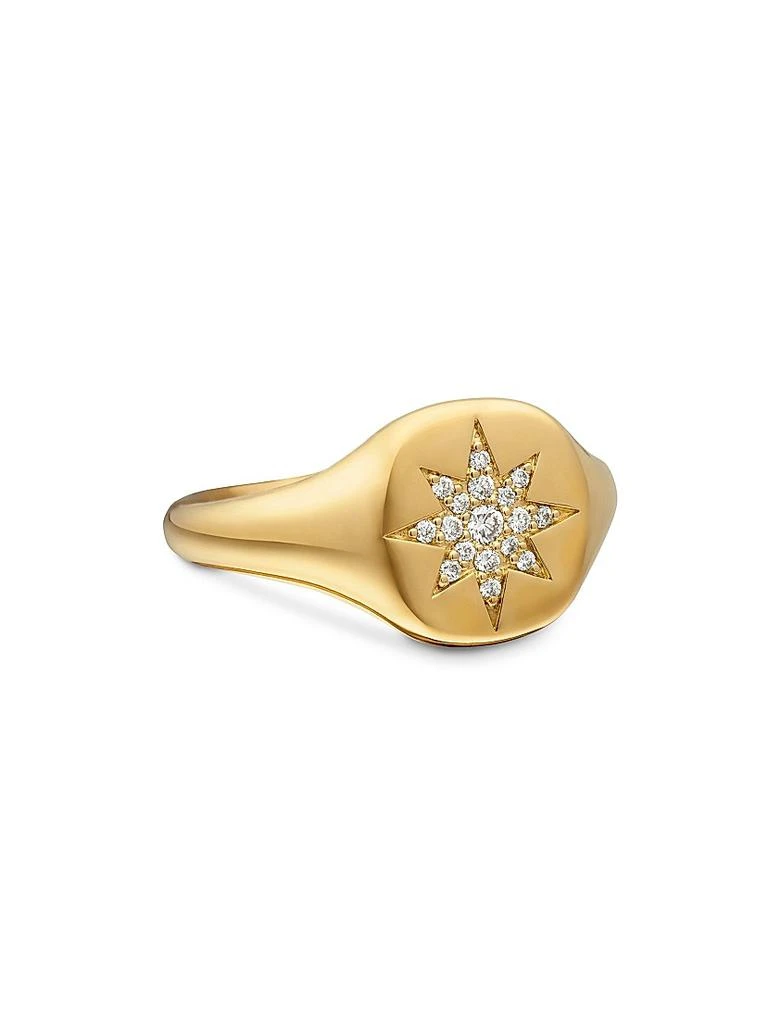 David Yurman Cable Collectibles Compass Pinky Ring in 18K Yellow Gold 1