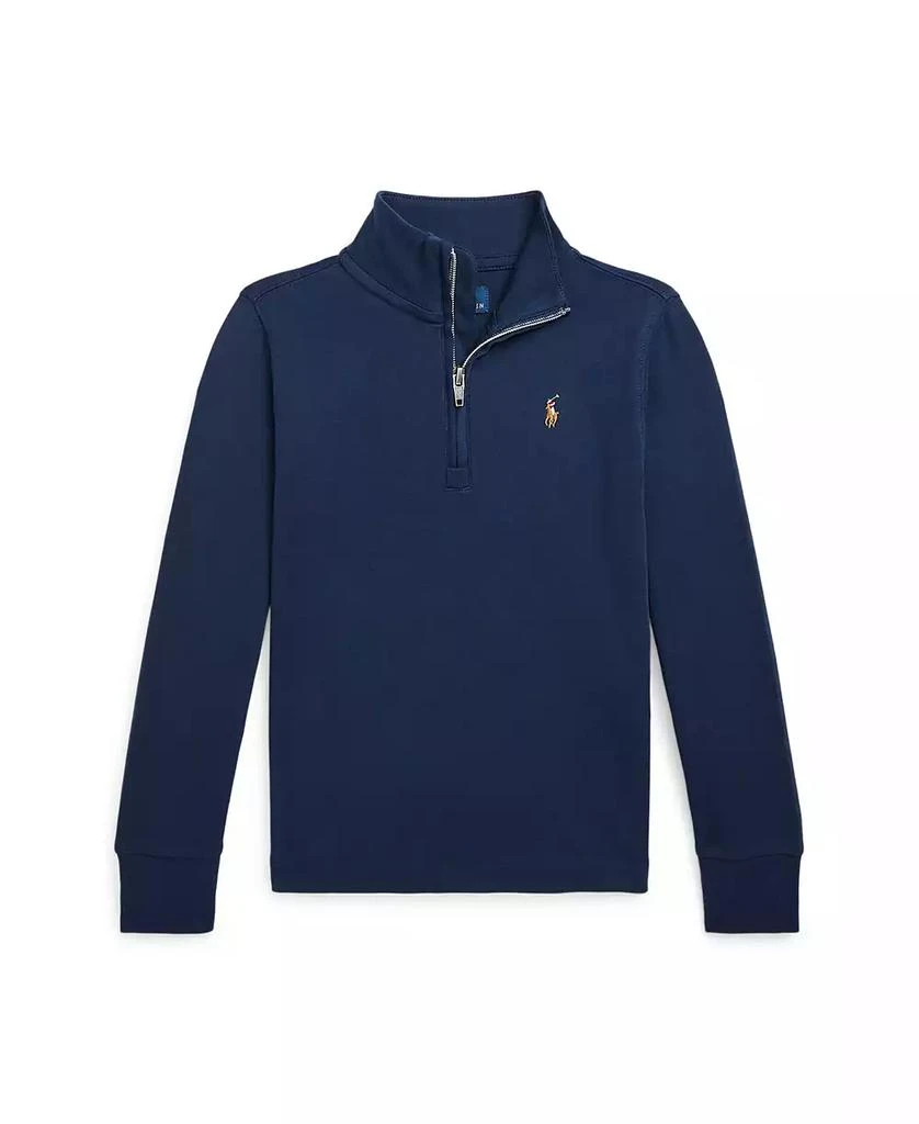 Ralph Lauren Toddler and Little Boys Cotton Interlock Quarter-Zip Pullover shirt 3