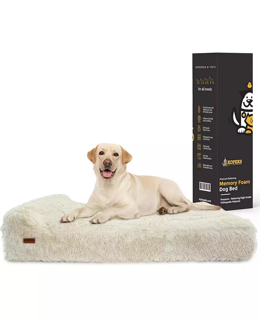 KOPEKS Orthopedic Dog Bed Memory Foam With Pillow