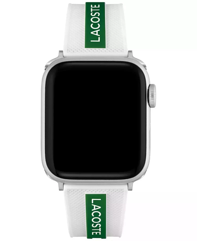 Lacoste Striping White & Green Silicone Strap for Apple Watch® 38mm/40mm 1