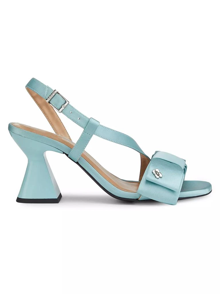 Ganni Big Bow 75MM Satin Sandals 1