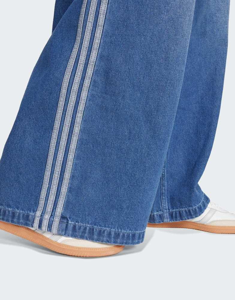 adidas Originals Adilenium wide fit jeans in blue – On Sale Now