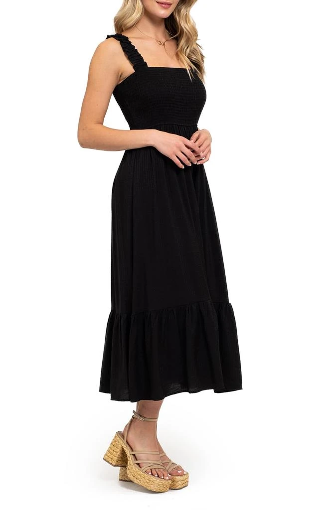 AUGUST SKY Smocked Empire Waist Midi Dress 5
