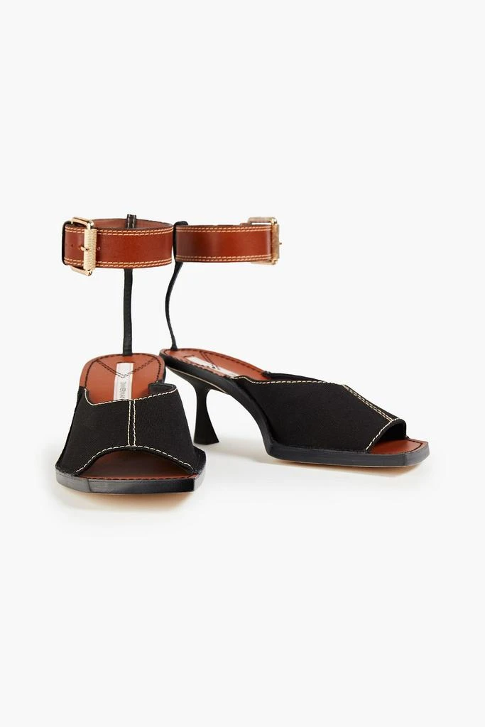 Zimmermann Leather-trimmed canvas sandals 2