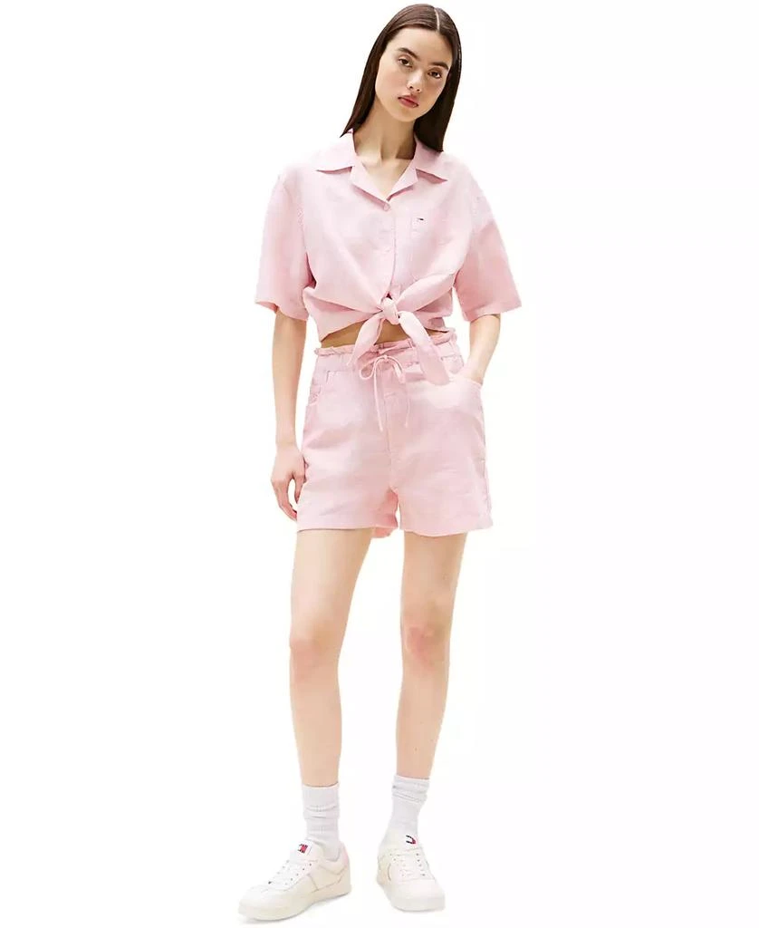 Tommy Jeans Women's Cotton-Linen Drawstring Shorts 1