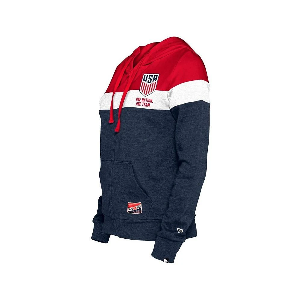 New Era Women's Navy USWNT Throwback Full-Zip Hoodie Jacket 2