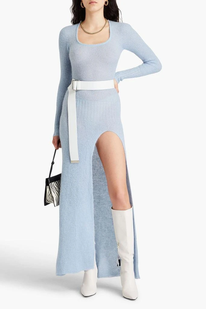 Jacquemus Dao brushed ribbed-knit maxi dress 2