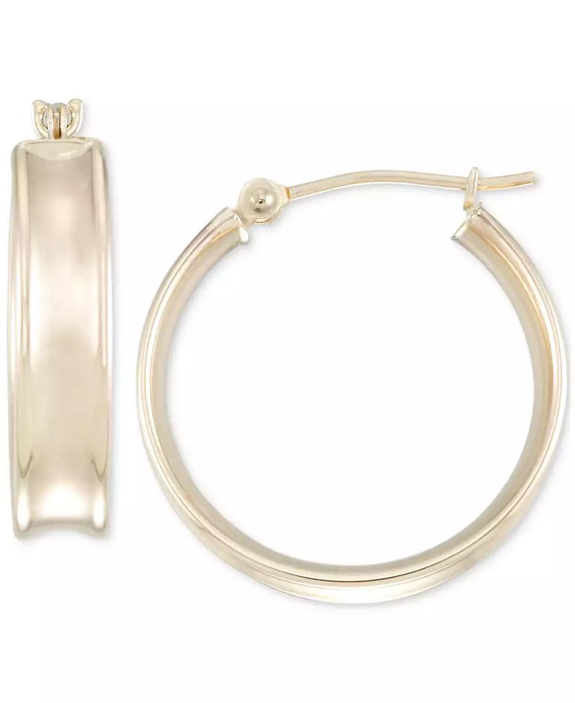 Macy's Polished Round Hoop Earrings in 10k Yellow Gold