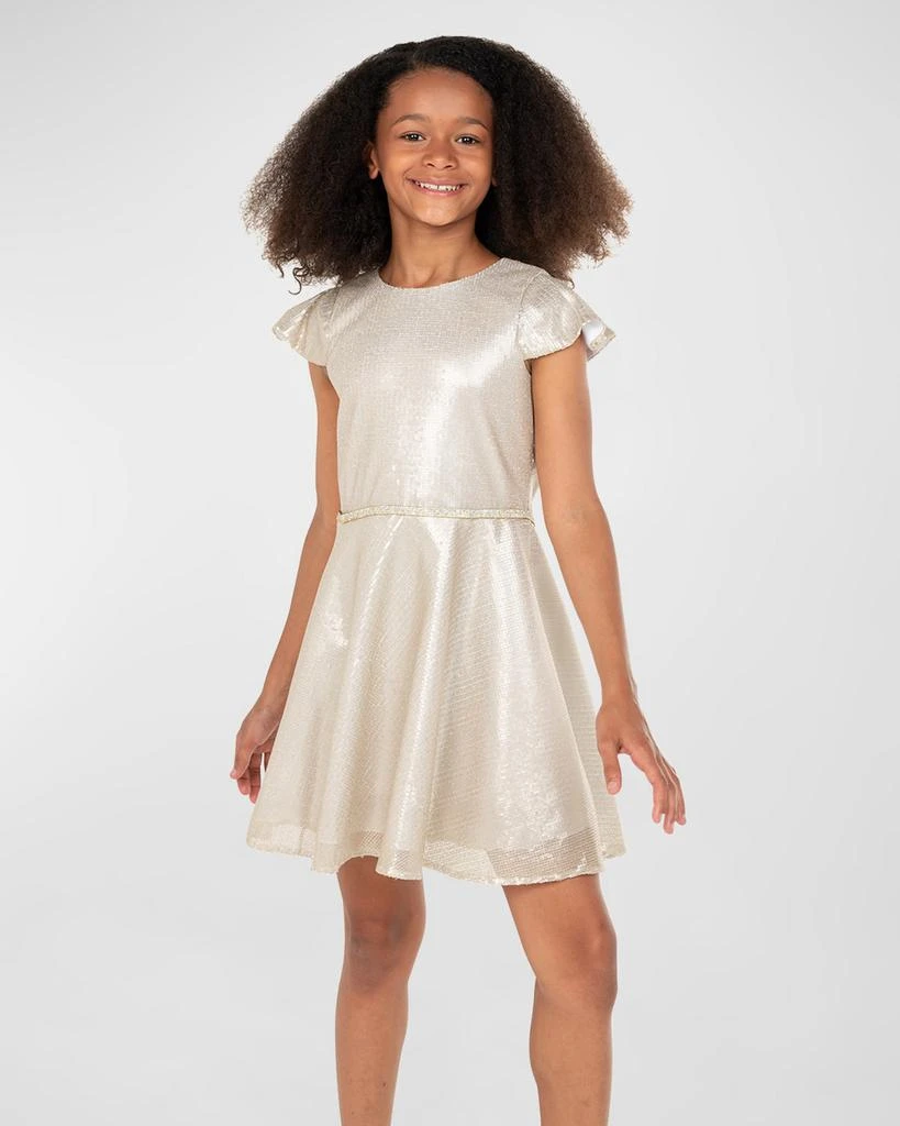 Zoe Girl's Brooklyn Matte Sequin Dress, Size 7-16 1