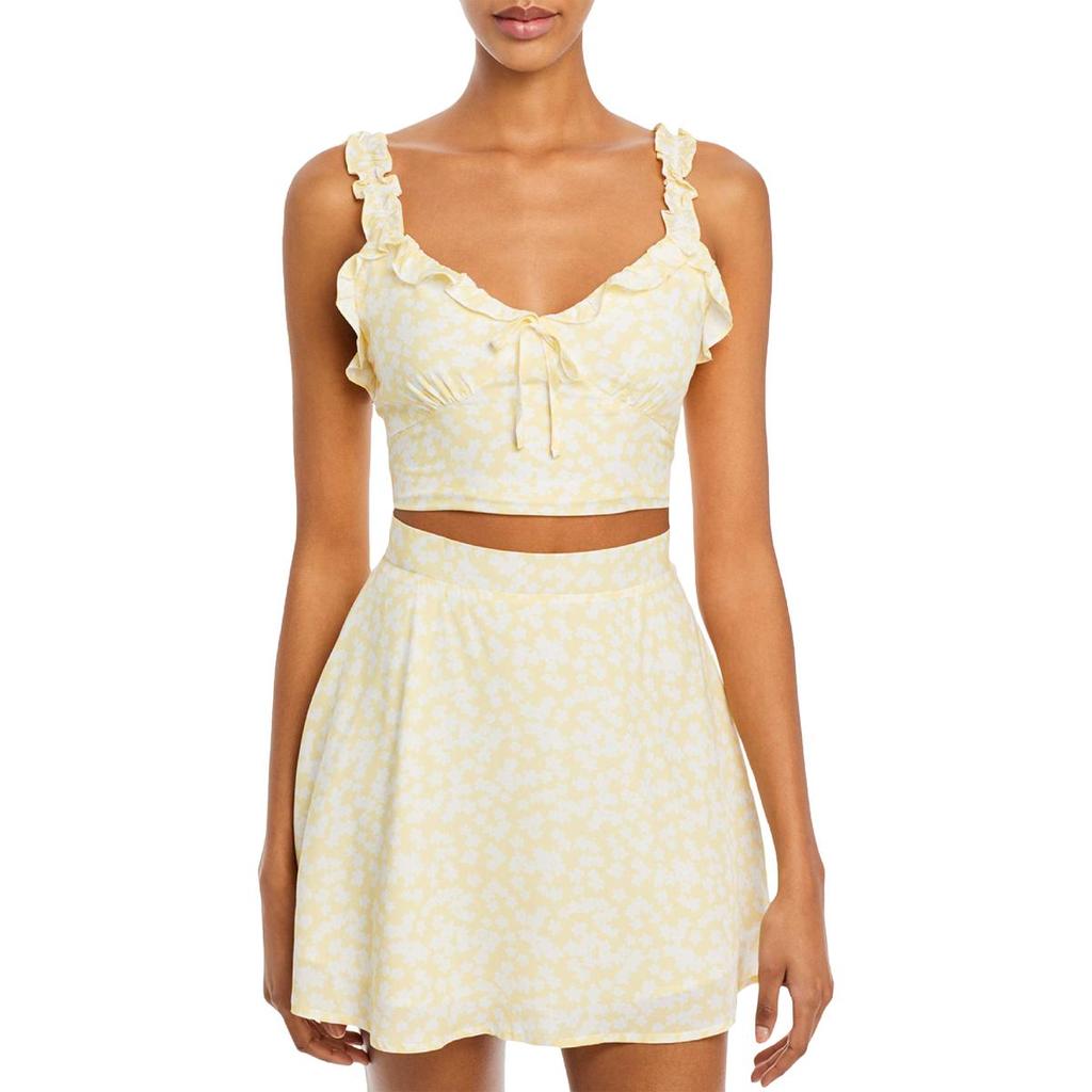 Charlie Holiday Fable Top Womens Floral Sleeveless Halter Top