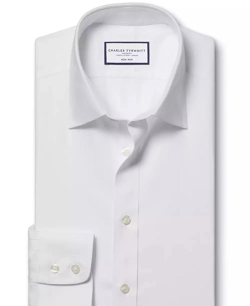 Charles Tyrwhitt Men's Slim-Fit Non-Iron Solid Dress Shirt 4