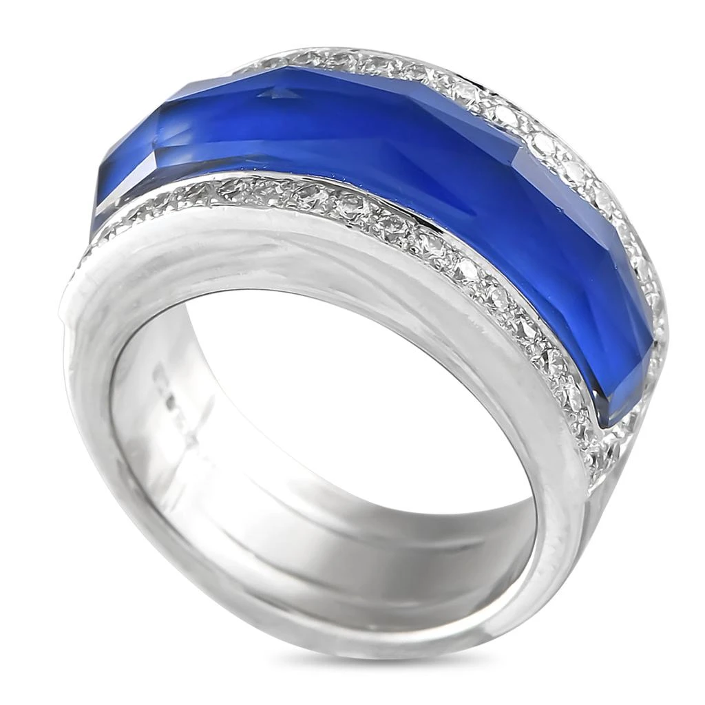 Stephen Webster 18K White Gold 0.30ct Diamond and Crystal Haze Lapis Ring SW33-032725 1