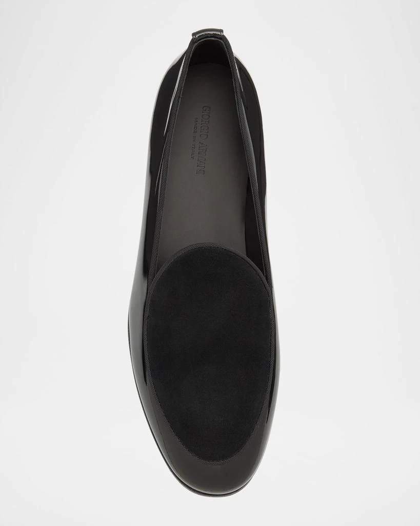 Giorgio Armani Men's Leather and Velvet Loafers 4
