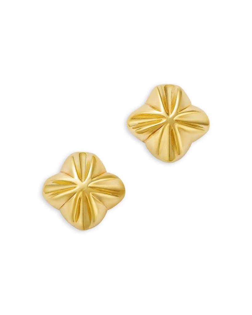 Bloomingdale's Fine Collection Flower Button Stud Earrings in 14K Yellow Gold 1