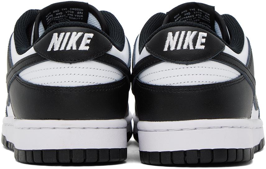 NIKE Black & White Dunk Low Sneakers