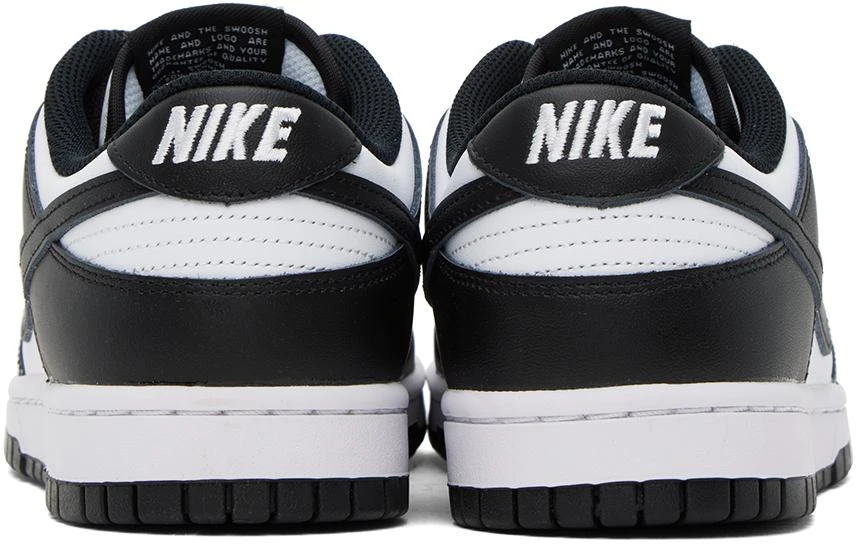 NIKE Black & White Dunk Low Sneakers 2