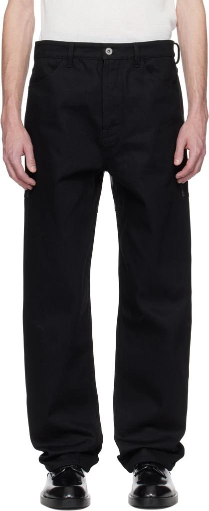 Jil Sander Black WL Leather Jeans 1