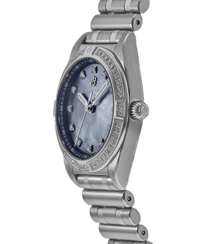BREITLING Breitling Chronomat 28 Black Mother of Pearl Diamond Steel Women's Watch A72310531G1A1 3