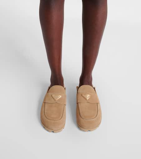 Prada Suede mules - Slippers - Free Shipping - BeyondStyle