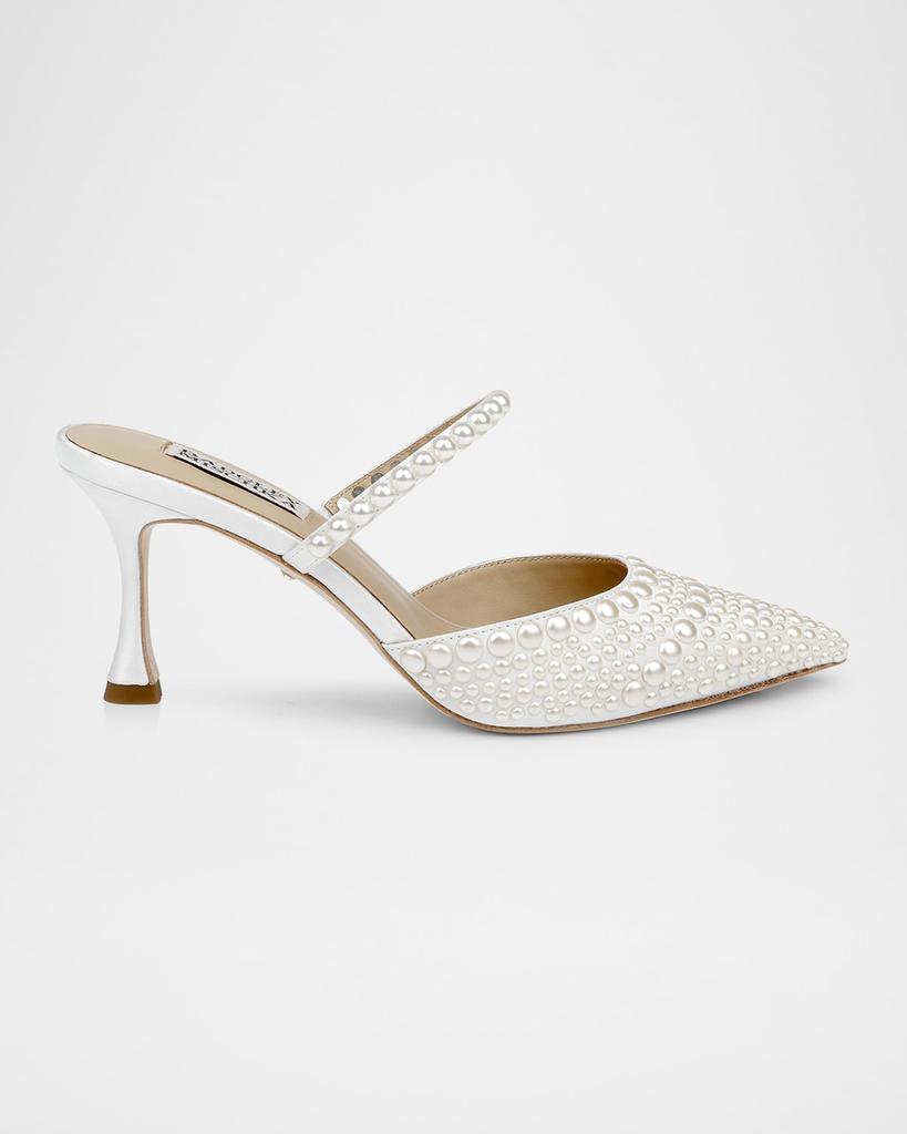 Badgley Mischka Duchess Pointed Pearly Mule Pumps