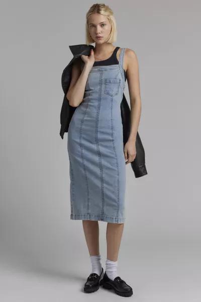 BDG BDG Finley Square Neck Denim Midi Dress