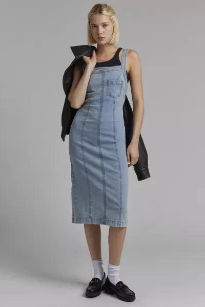 BDG BDG Finley Square Neck Denim Midi Dress 1