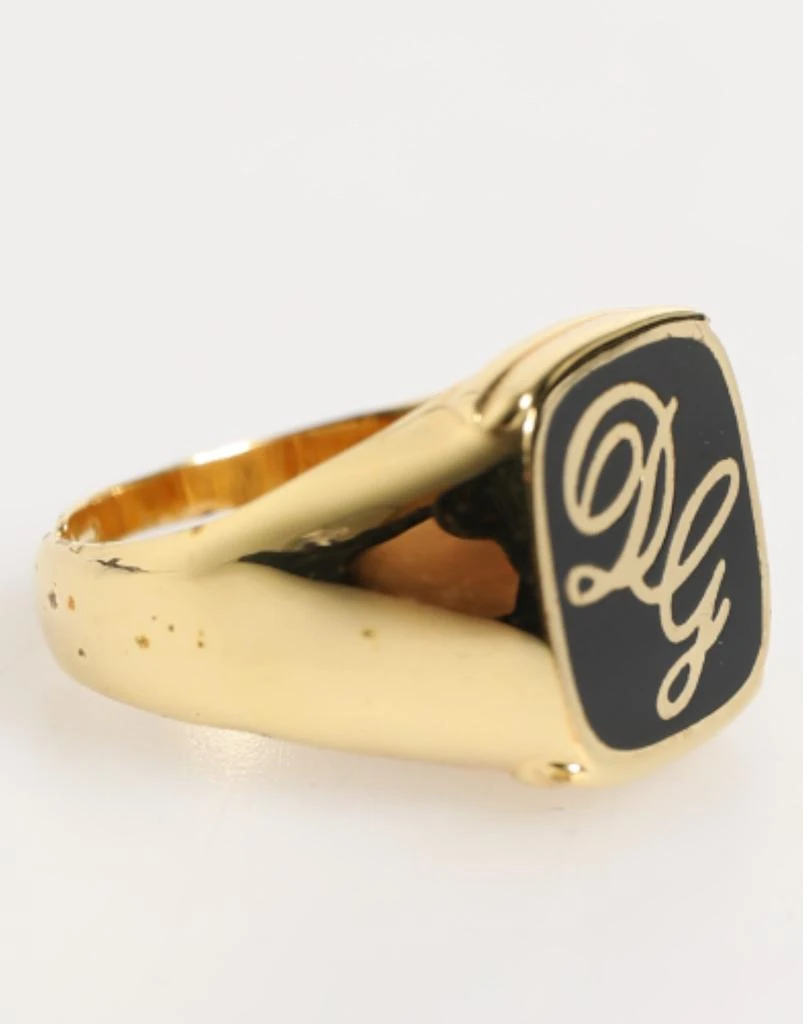 Dolce 
Gabbana Tone Enamel Brass Signet DG Logo Adjustable Men
s Ring 2